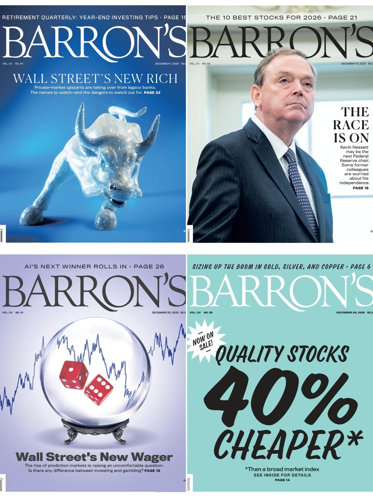 Barrons巴伦周刊 2025全年共52本 PDF