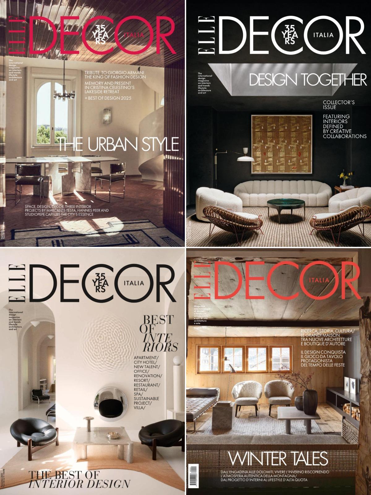 Elle Decor家居廊(意) 2025全年+附刊共16本 PDF